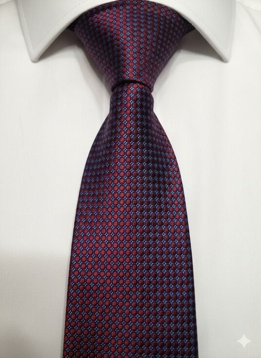 Nordstrom Other - Nordstrom red blue checkered pattern silk tie - 58.5" - career corpcore